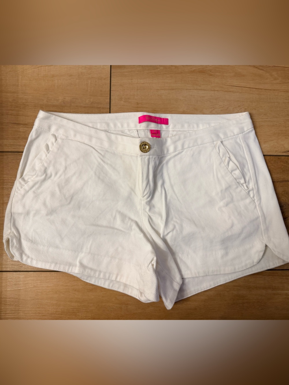 Lilly Pulitzer Adie Short High Waist Shorts White Size 8